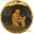 Putto und einen kleinen Hund Rückseite des Berliner Tondo Christianity Quattrocento Renaissance Masaccio